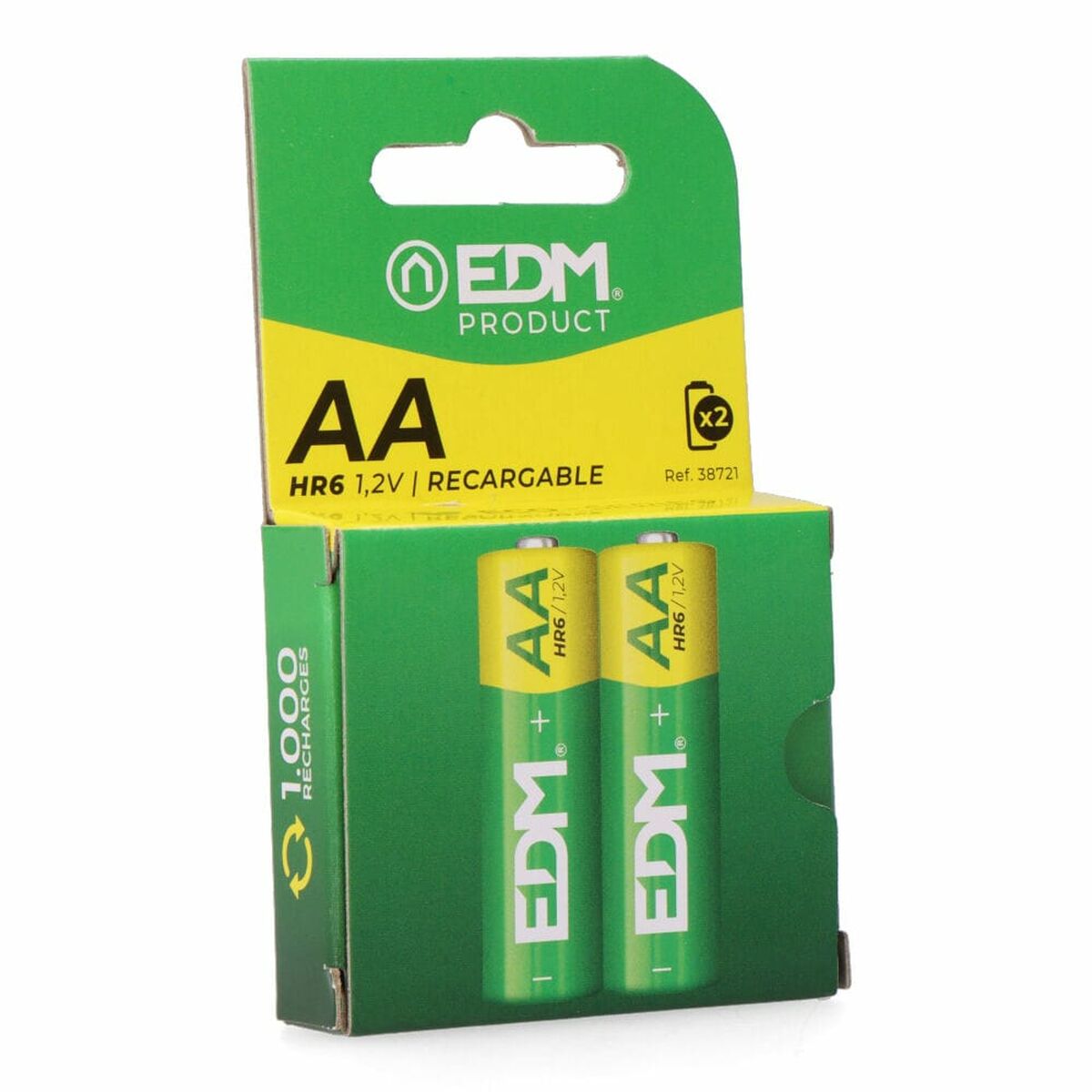 Piles Rechargeables EDM 38721 eco-series aa - hr6 2600 ma 2600 mAh 1,2 V AA Piles Rechargeables (2 Unités)