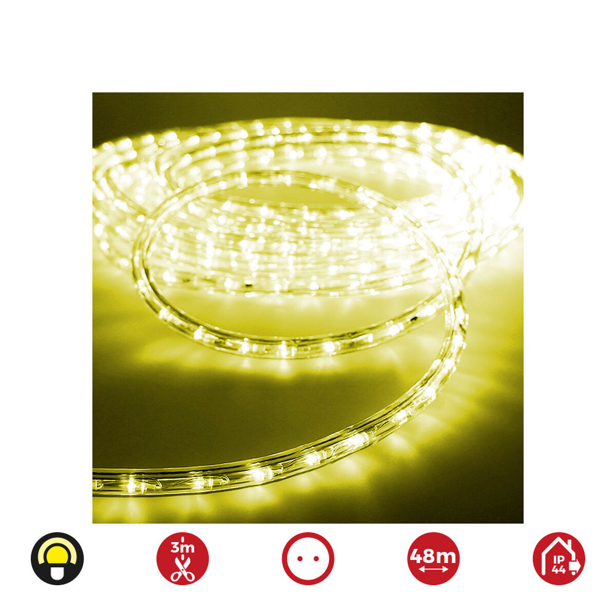 Tuyau d'arrosage LED EDM 72707 Flexiled Jaune