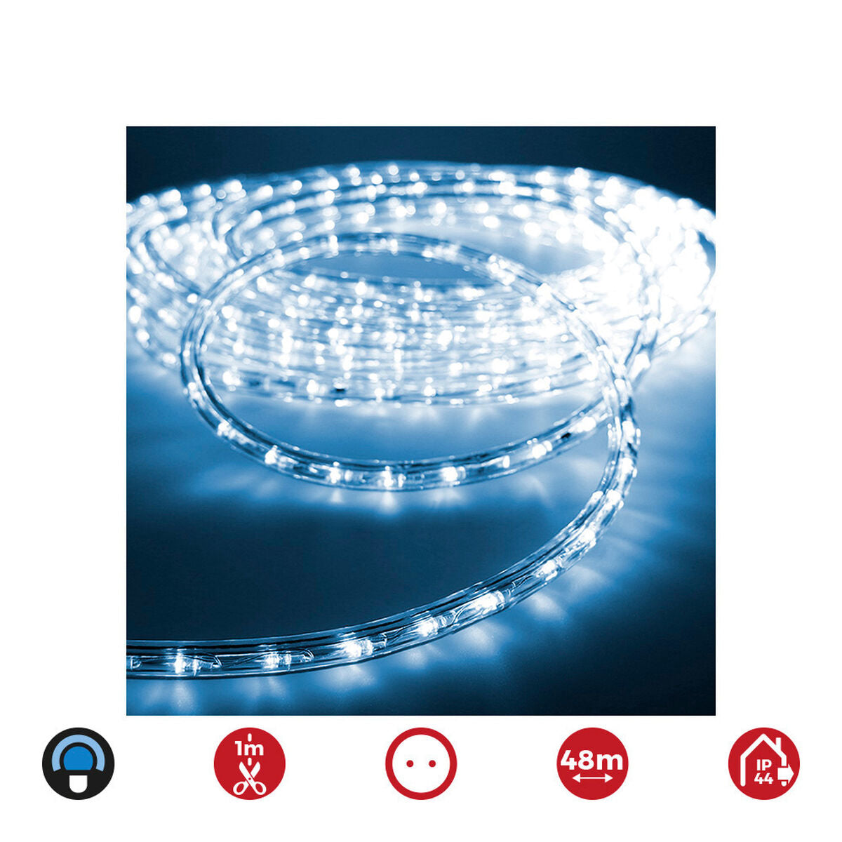 Tuyau d'arrosage LED EDM 72716 flexiLED Bleu 2 voies