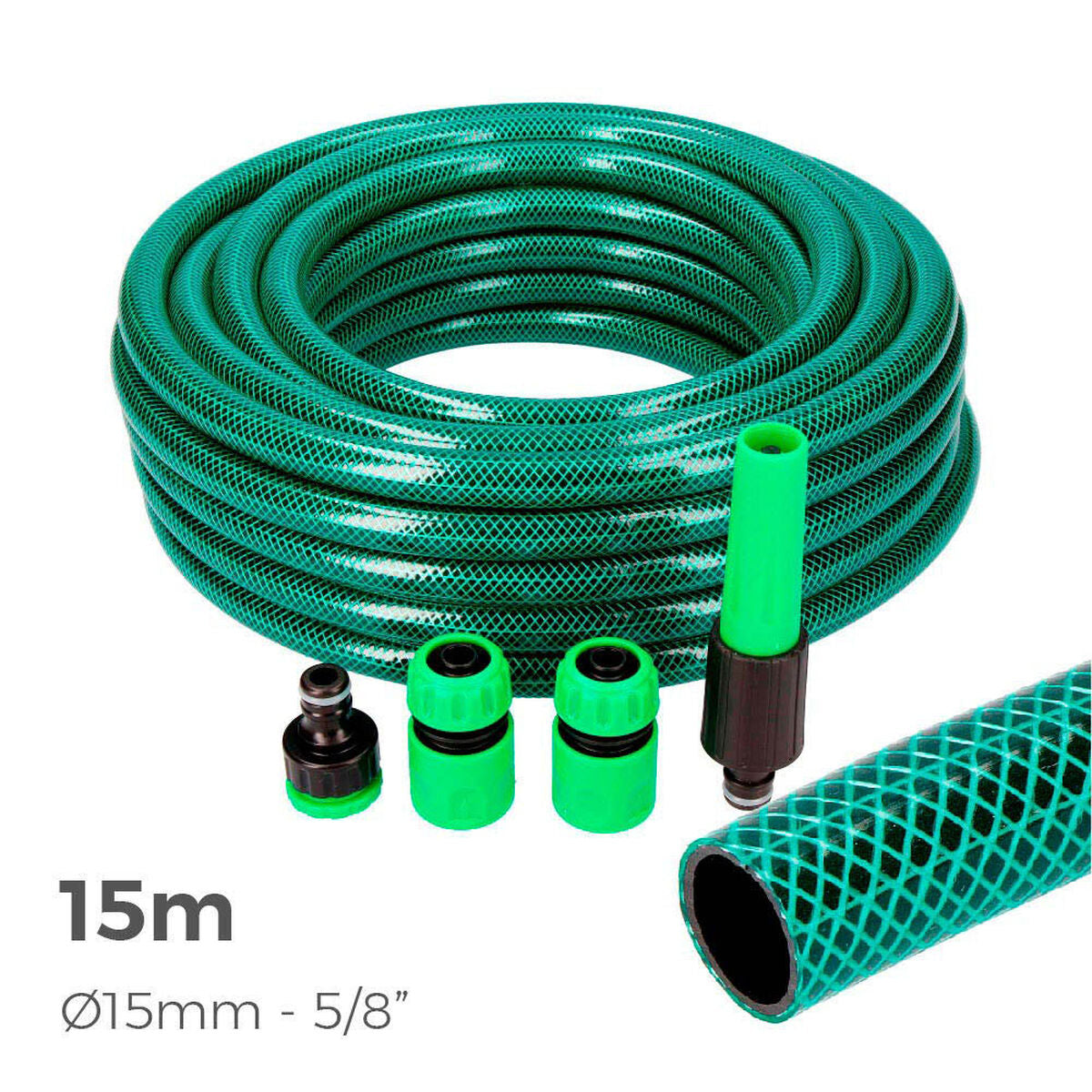 Tuyau d'arrosage EDM basic line Ø 19 mm 5 Pièces (15 m)