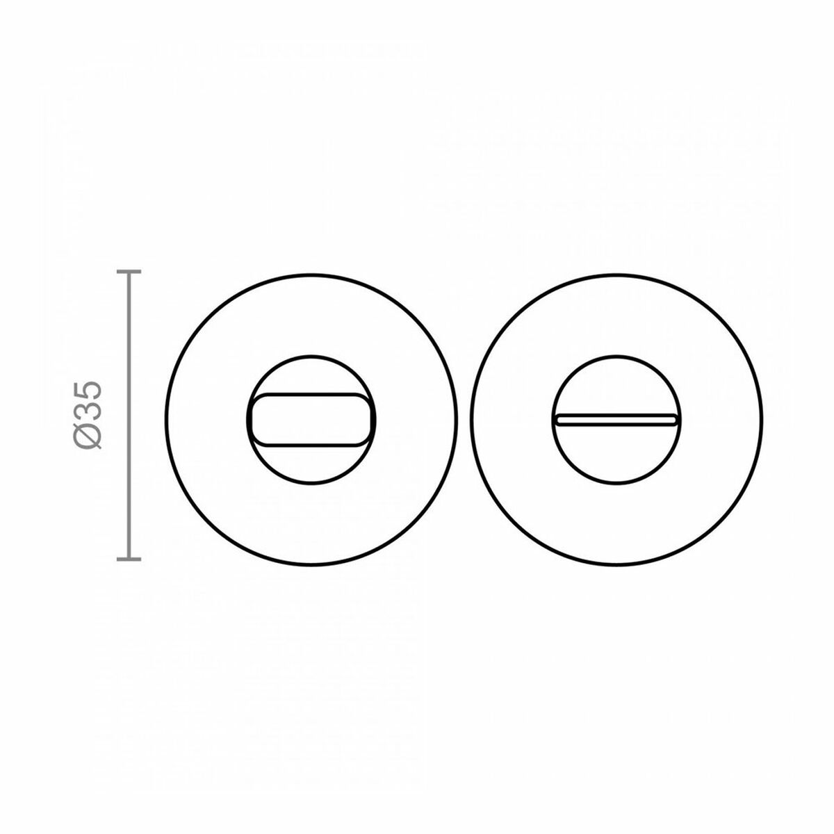 Poignée avec rosace EDM 85445 707 Aluminium