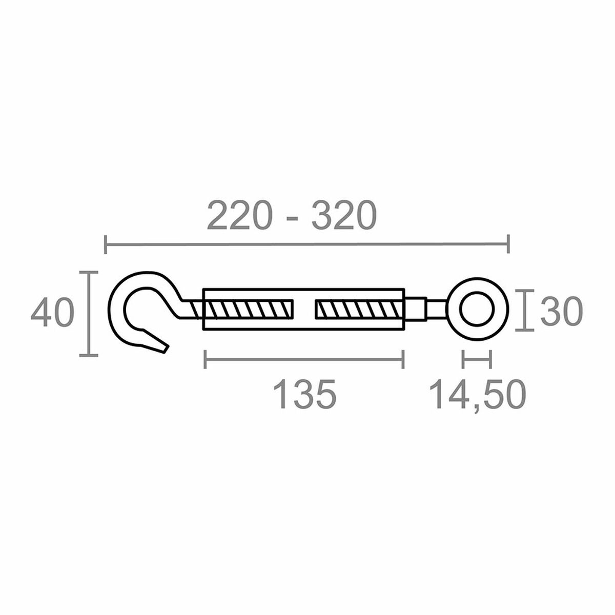 Tendeur EDM 86071 DIN-1480 TNS01 Acier