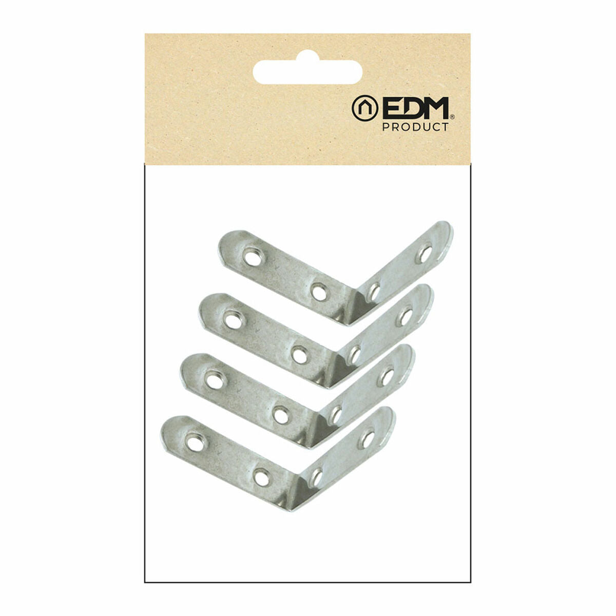 Equerre EDM 86091 an24 Acier inoxydable 5 x 5 x 1,6 cm 4 Unités