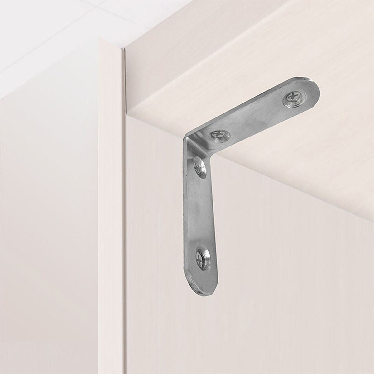 Equerre EDM 86092 an24 Acier inoxydable 6 x 6 x 1,9 cm 4 Unités