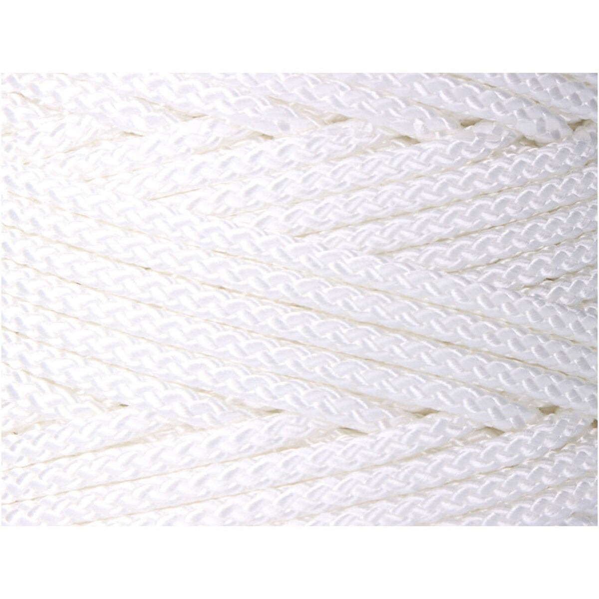 Cordon EDM 87919 Blanc Polyester 6 mm x 200 m Tressé