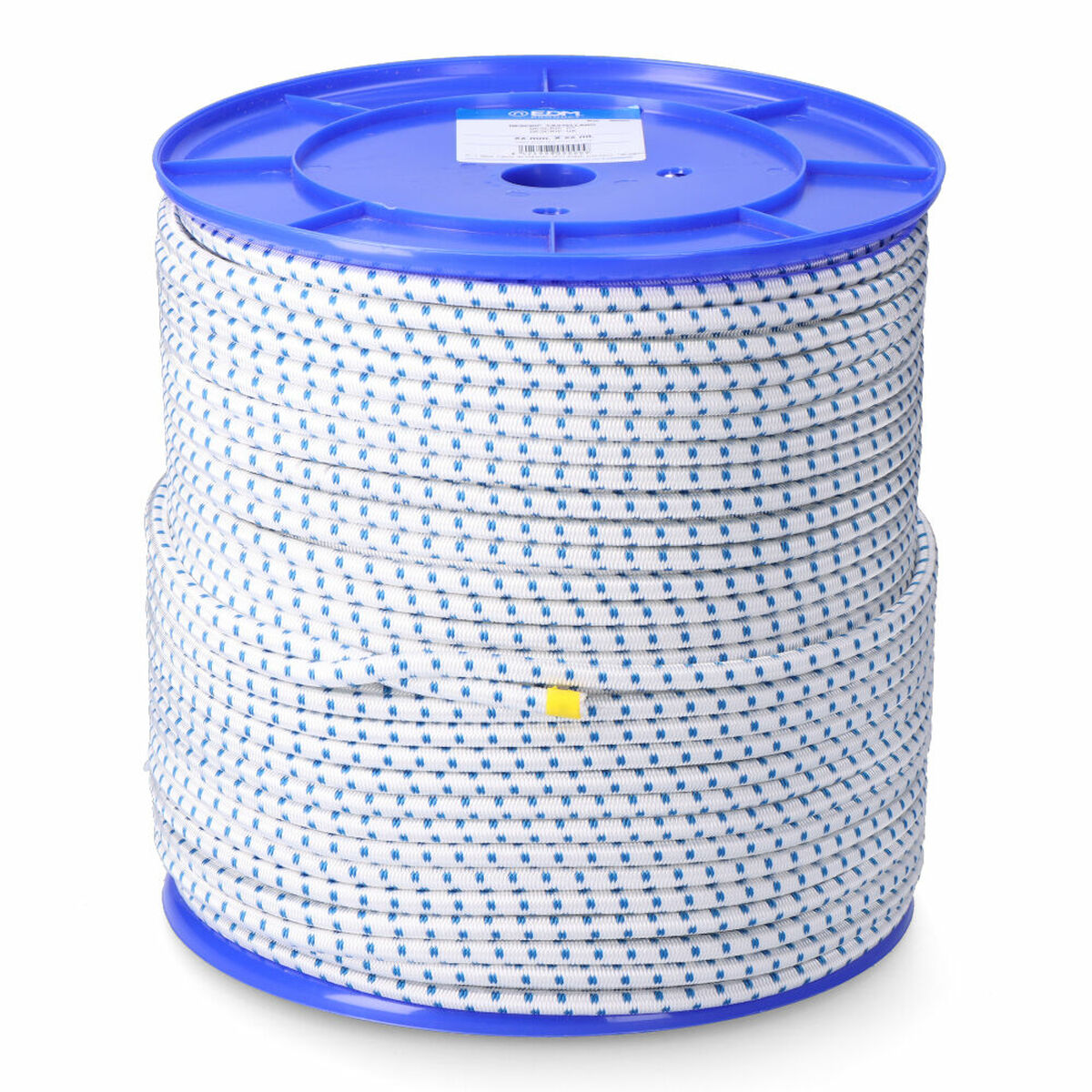 Corde EDM 87925 Bleu Blanc Polyester Latex 10 mm x 100 m Élastique