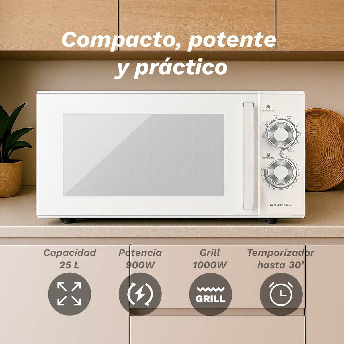 Friteuse à Air Grunkel Blanc 800 W 25 L