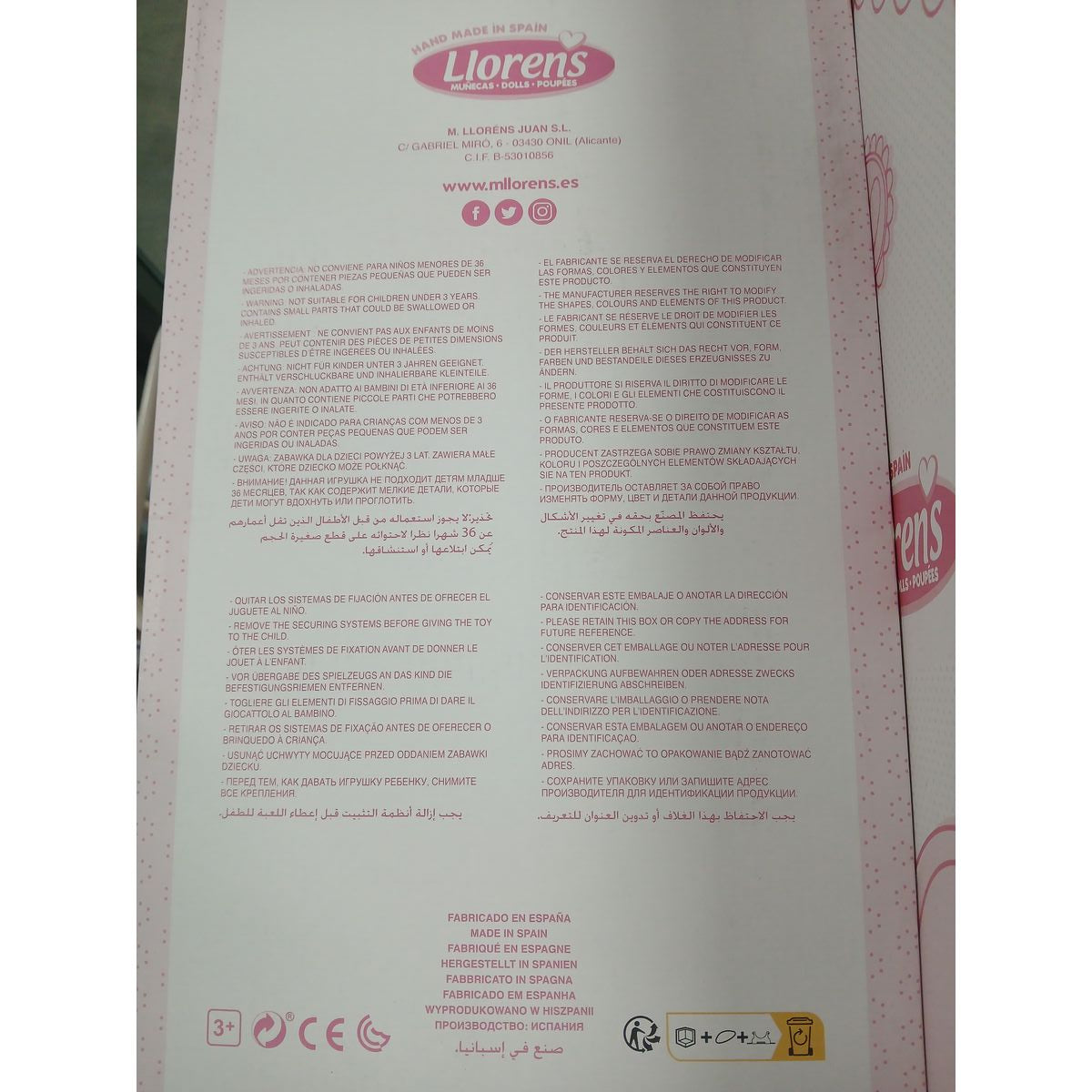 Bébé poupée Llorens 35 cm