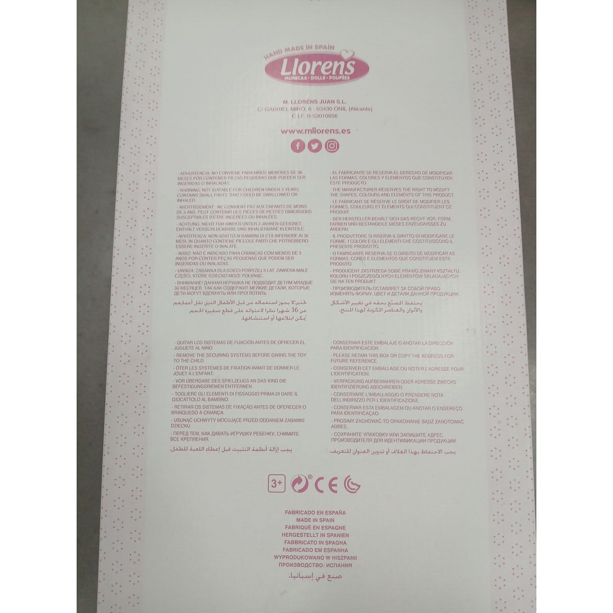 Poupée Bébé Llorens 40 cm