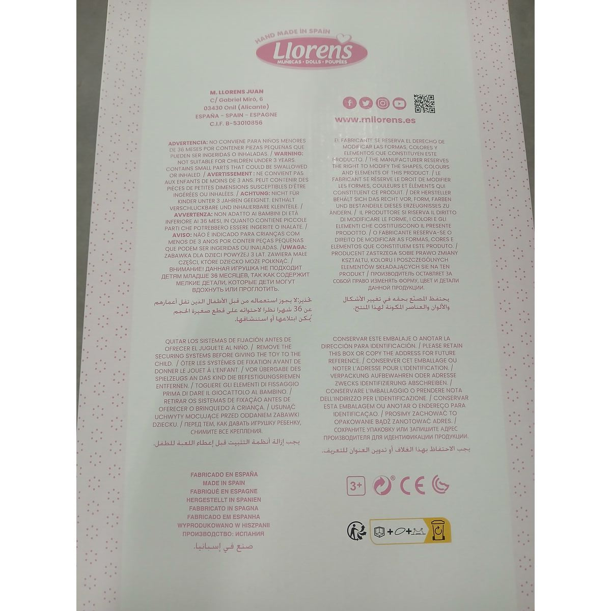 Poupée Bébé Llorens RN Mimi Smile 40 cm