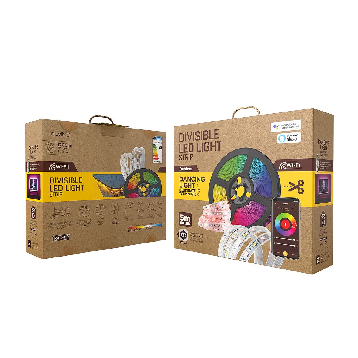 Bandes LED Muvit iO Blanc Multicouleur F 5 m