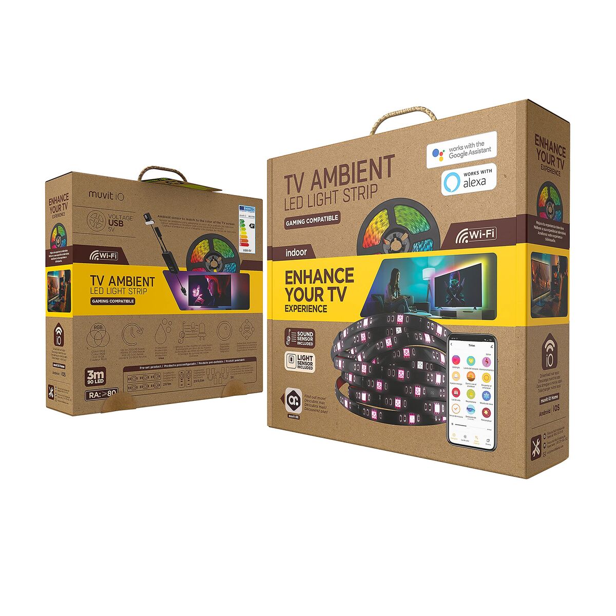 Bandes LED Muvit iO Noir 30 cm 3 m