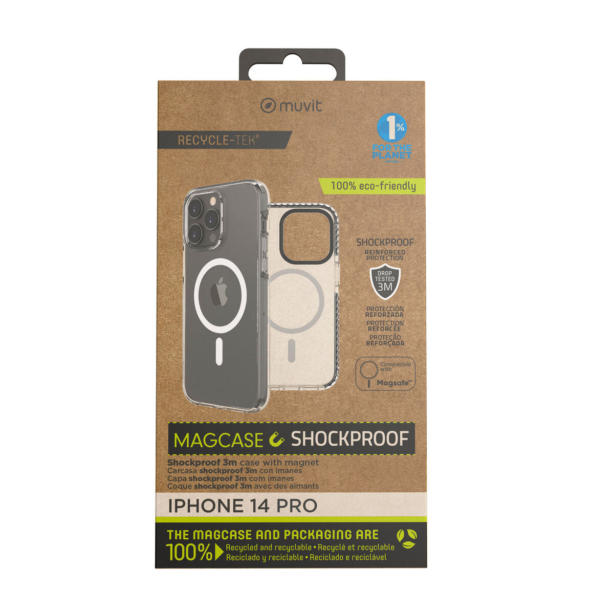 Protection pour téléphone portable Muvit for Change iPhone 14 Pro Magnétique