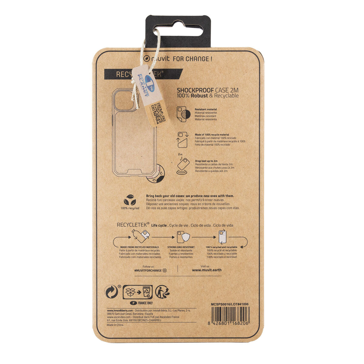 Protection pour téléphone portable Muvit for Change iPhone 14 Plus