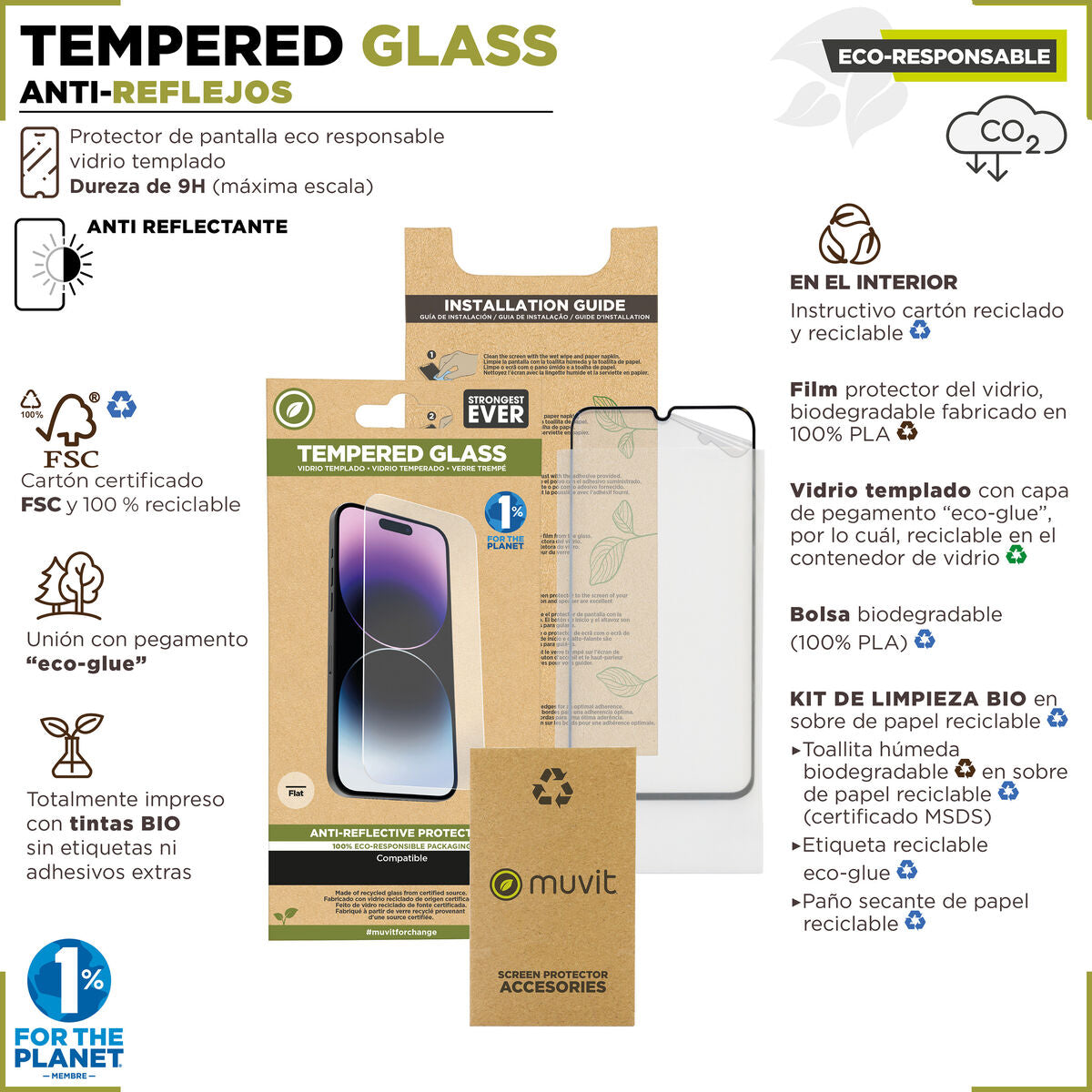 Film Protecteur pour Téléphone Portable Muvit for Change iPhone 15 Pro