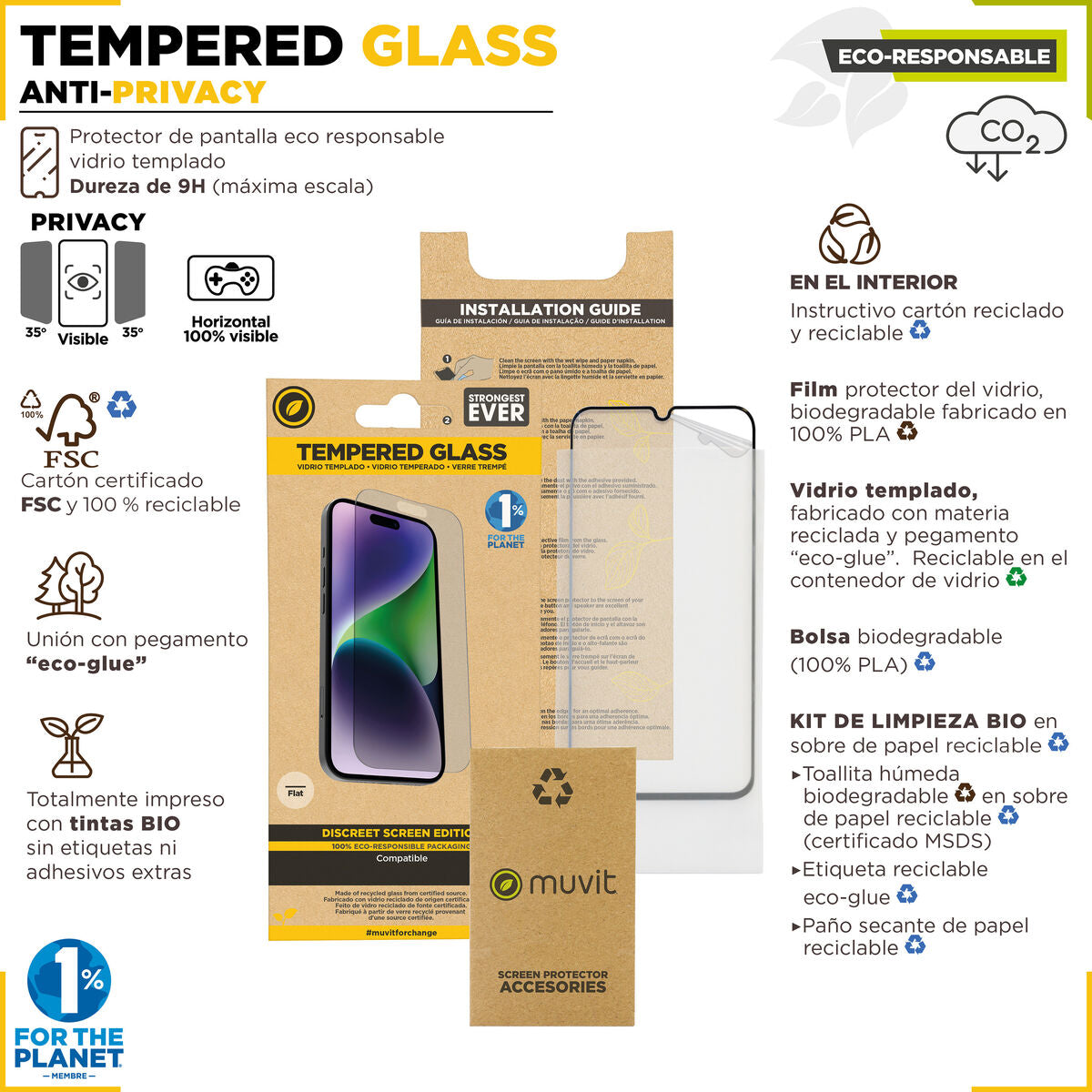 Film Protecteur pour Téléphone Portable Muvit for Change iPhone 15