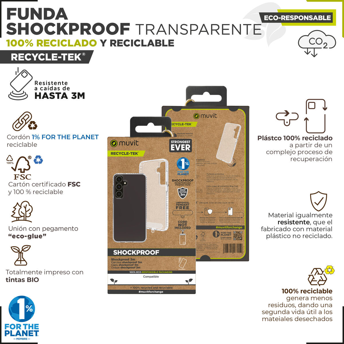 Protection pour téléphone portable Muvit for Change Galaxy S24 Ultra