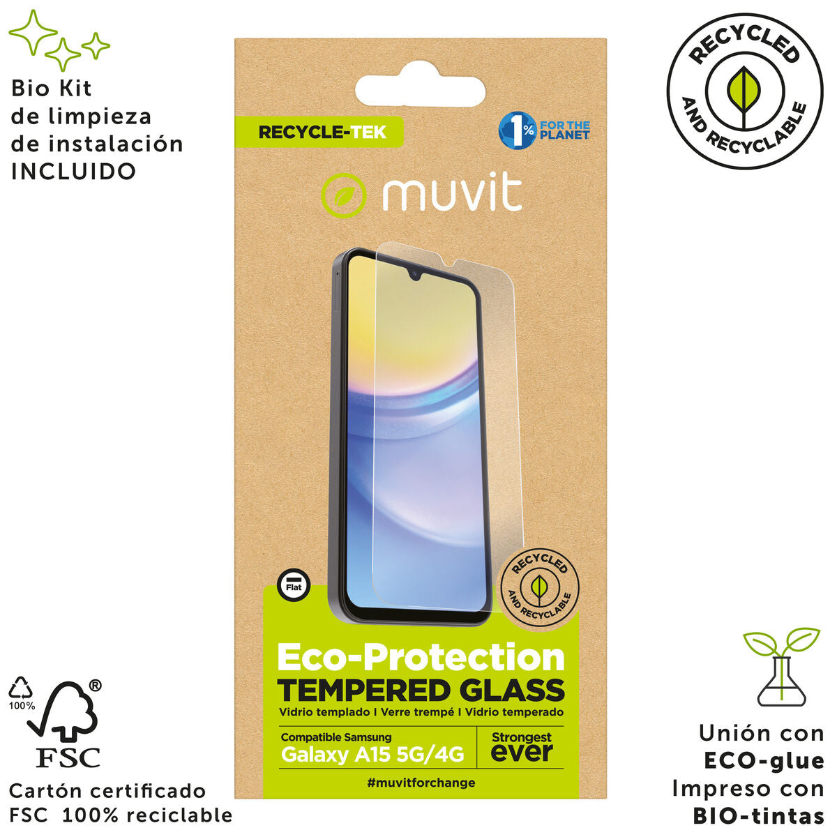Film Protecteur pour Téléphone Portable Muvit for Change Galaxy A15 4G/5G