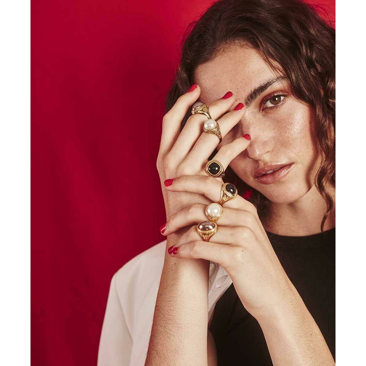 Bague Femme Majorica 17217.07.1.917.010.1 Doré