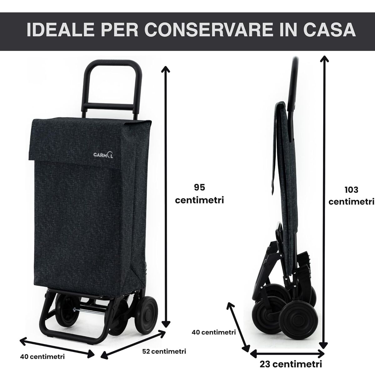 Panier à Courses Garmol 6012G5 PO Noir