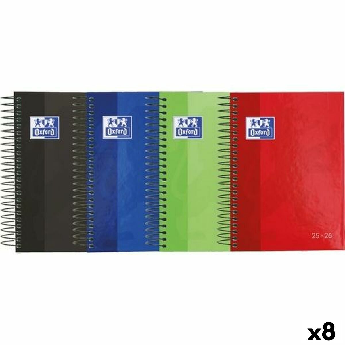 Agenda Oxford 1/8 12 x 18 cm 2025-2026 (8 Unités)