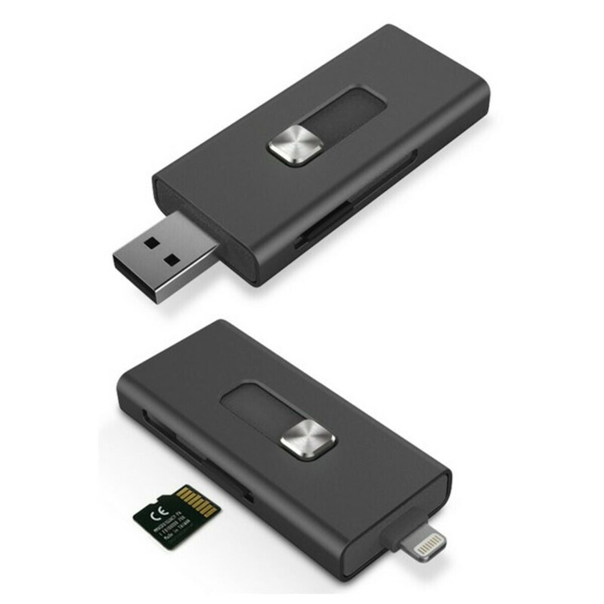 Lecteur de Cartes KSIX Micro SD Noir