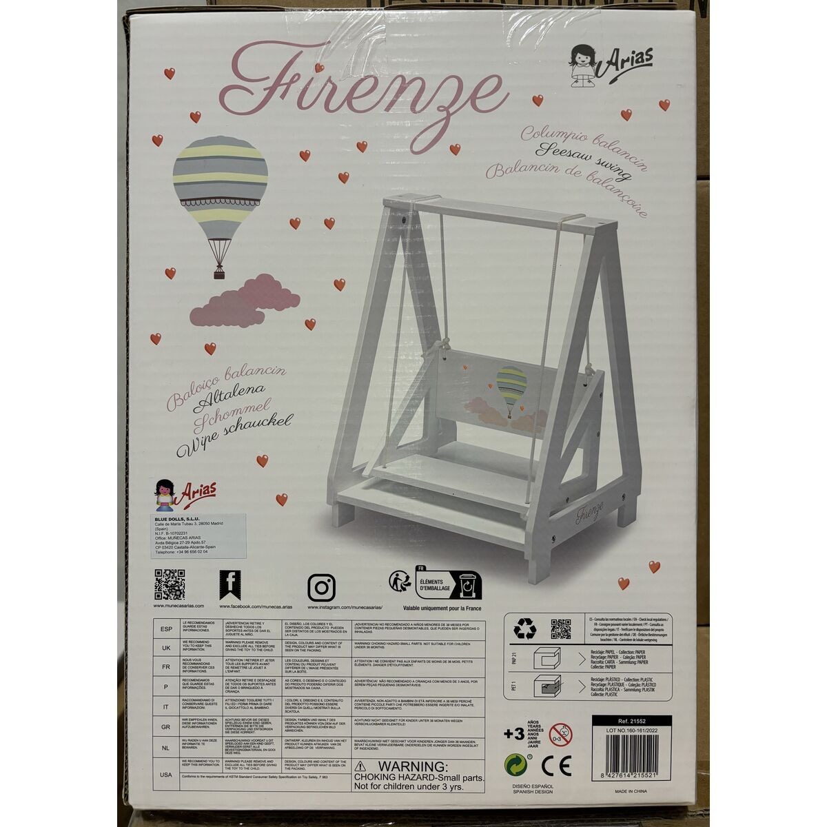 Accessoires pour poupées Arias Balançoire