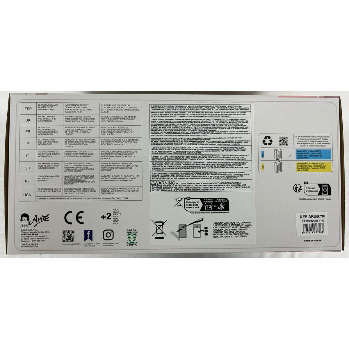 Bébé poupée Arias Elgance 35 cm