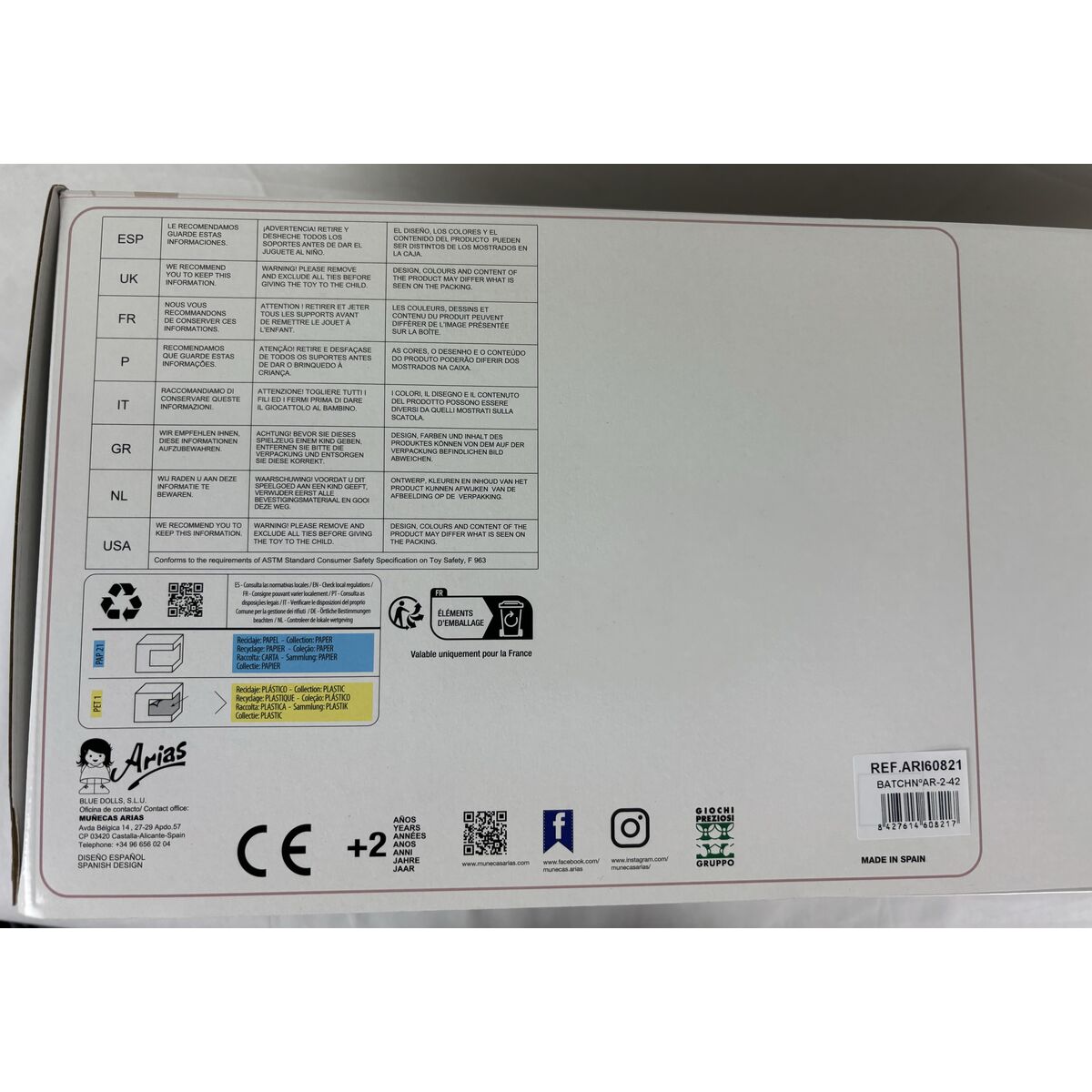 Poupée Bébé Arias Andie 40 cm