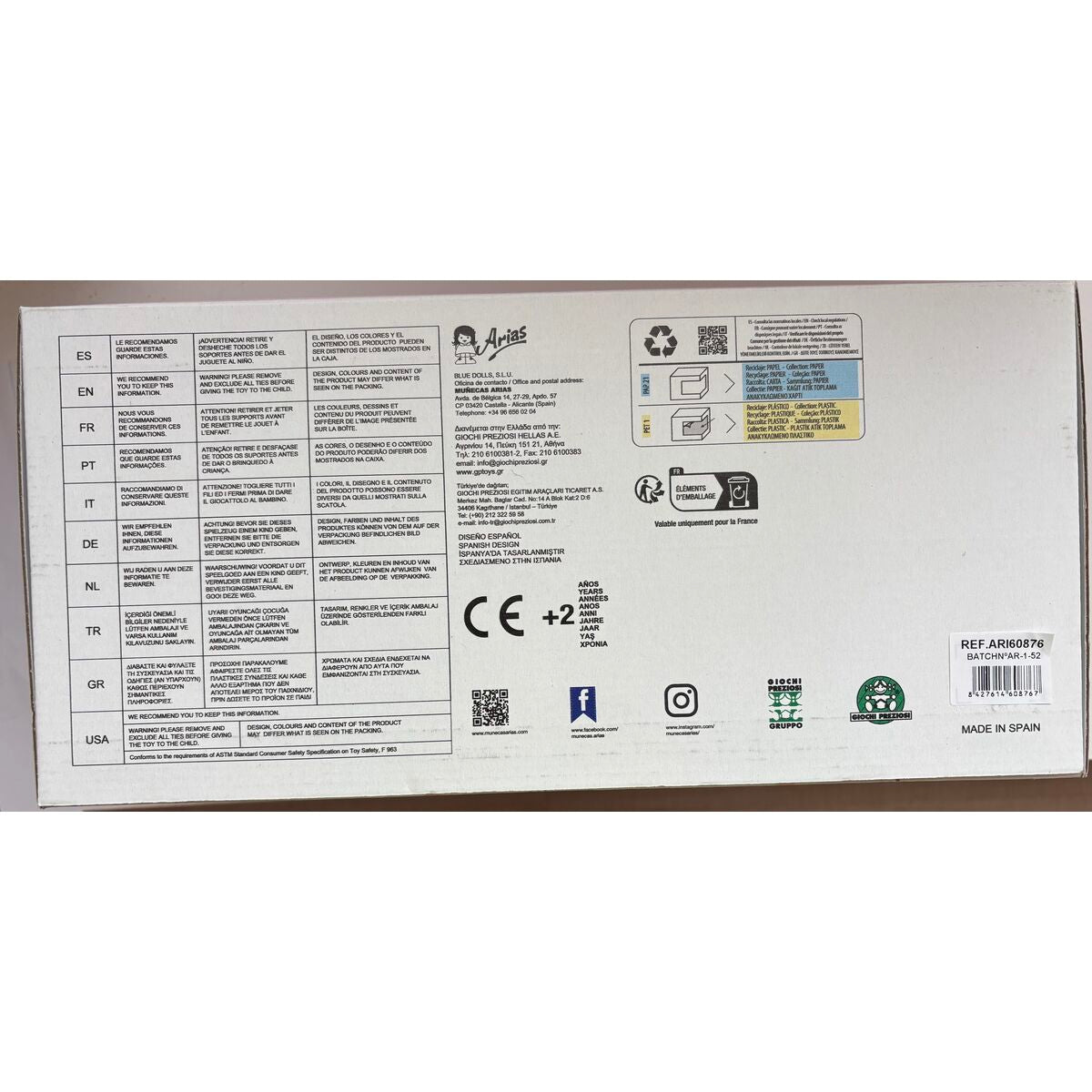 Bébé poupée Arias Elegance 35 cm