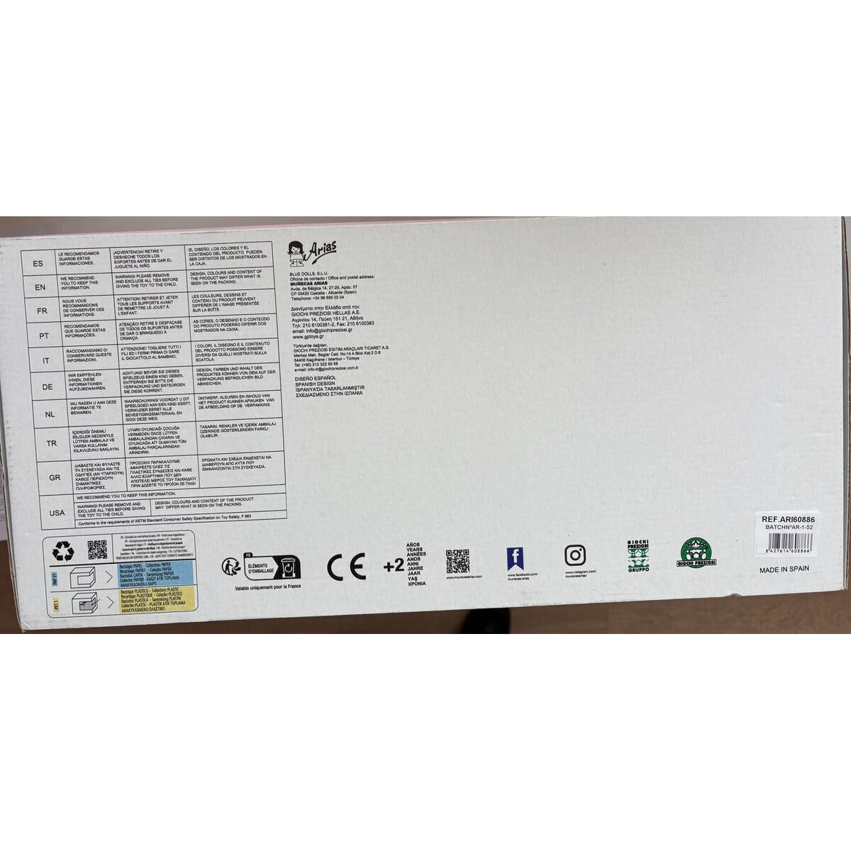 Poupée Bébé Arias Colin 40 cm