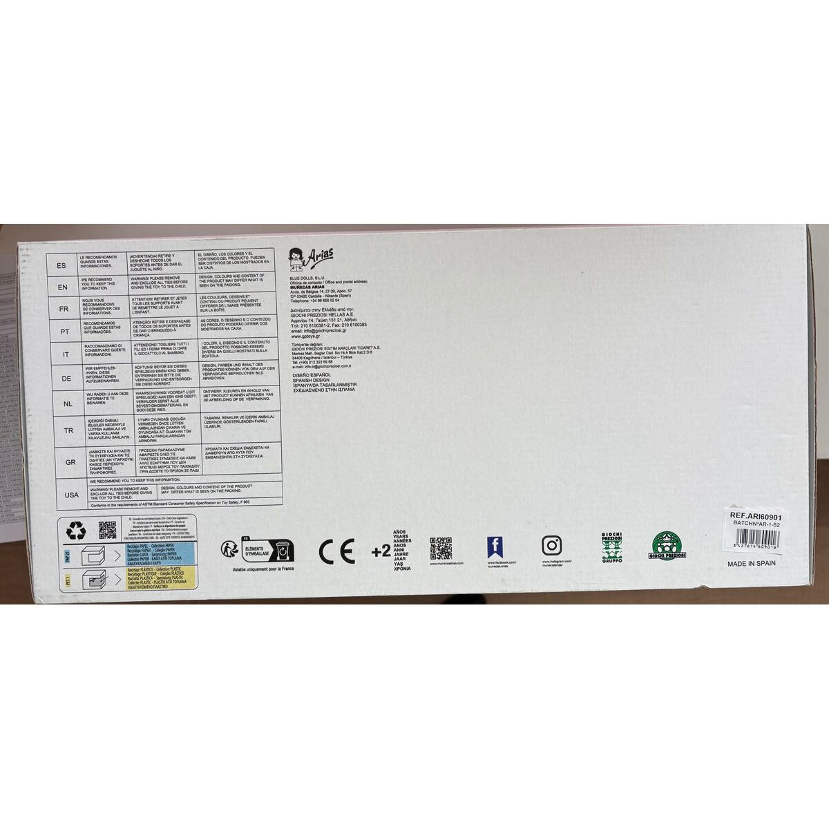 Bébé poupée Arias Andie 40 cm