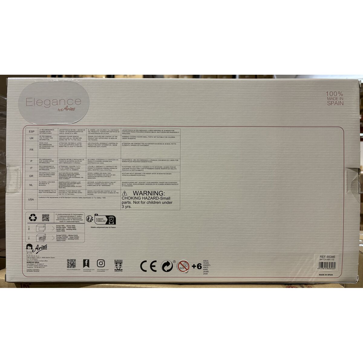 Poupée Bébé Arias Elegance Anuk 54 cm