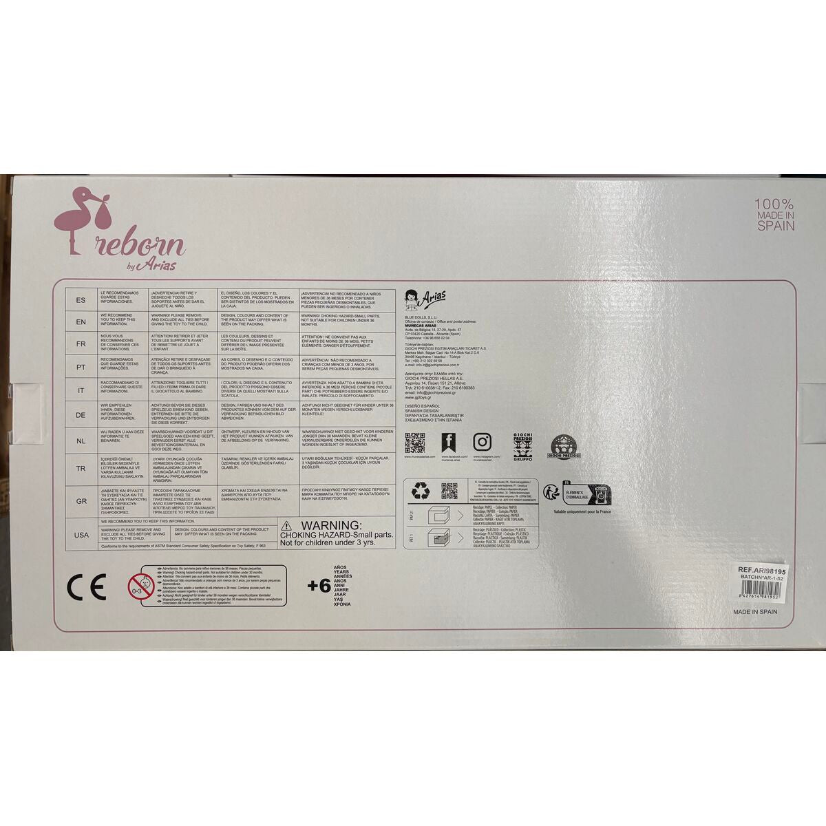 Poupée nouveaux-nés Arias Daniela 45 cm