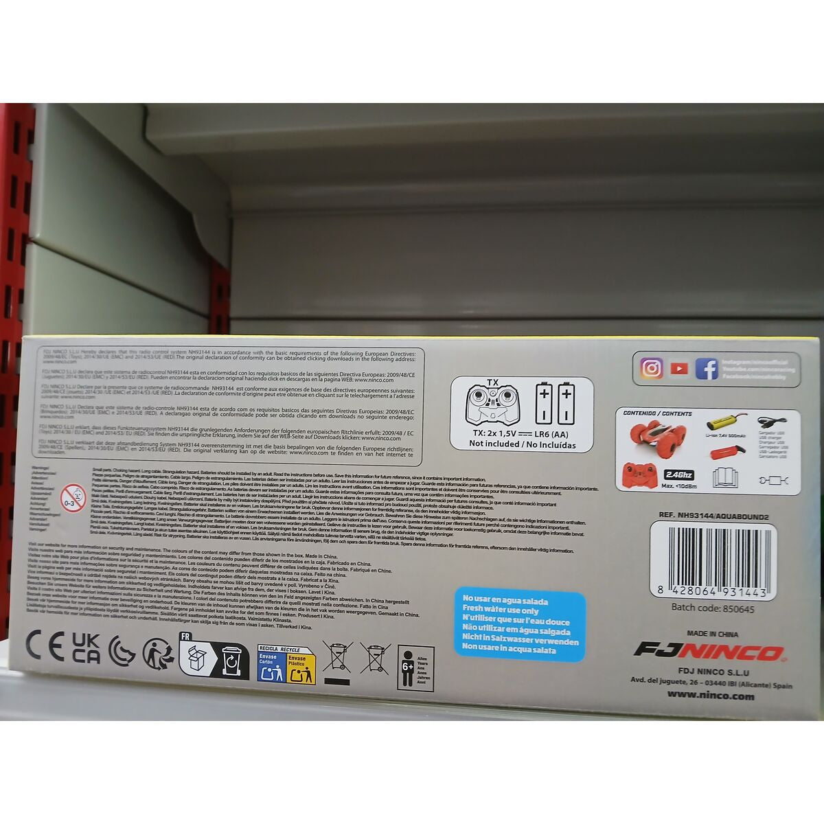 Voiture Télécommandée Ninco Aquabound 2 Réversible Immersible Rotation à 360° Lumières LED