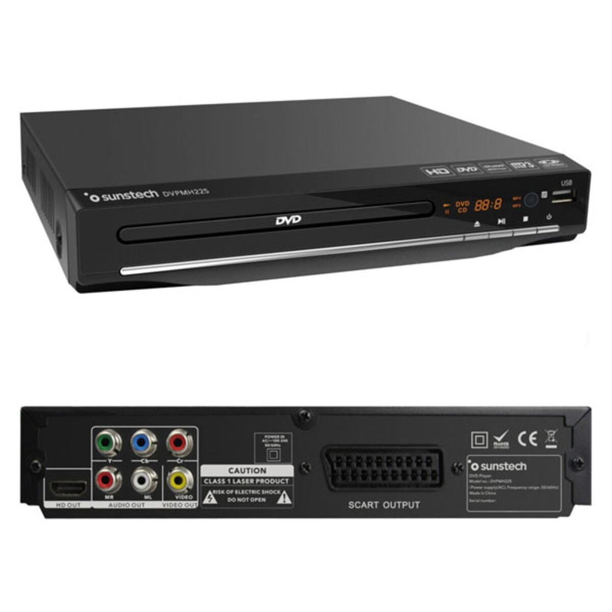 Lecteur de DVD Sunstech DVPMH225 Noir