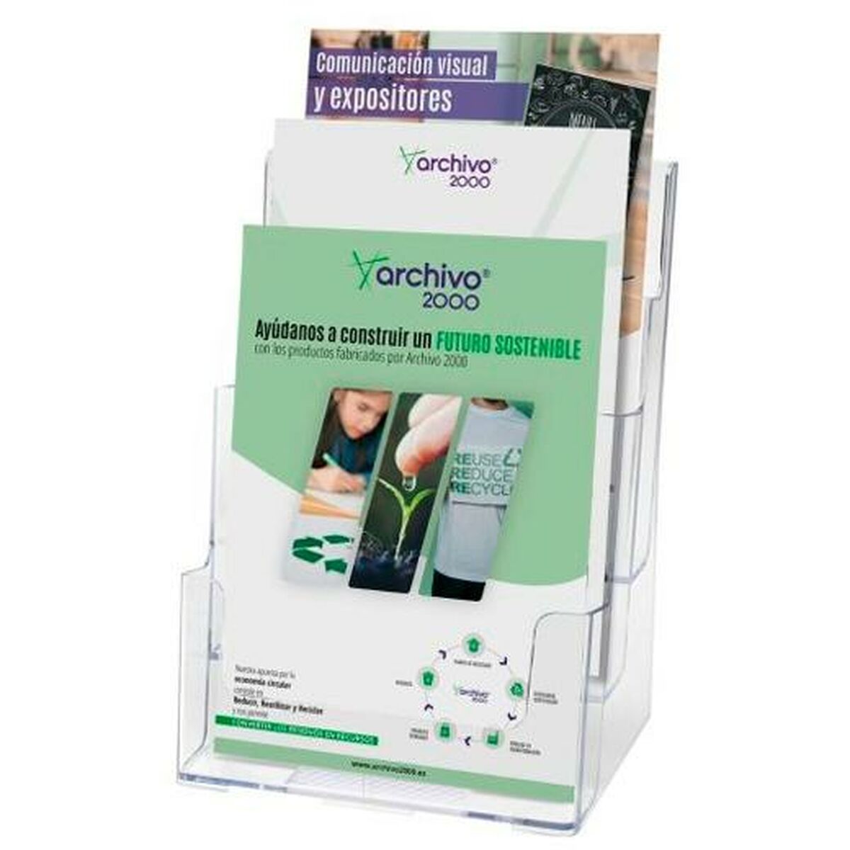 Présentoir de comptoir Archivo 2000 Transparent A5 polystyrène