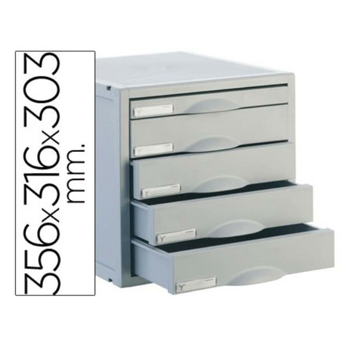 Boite d’archivage Archivo 2000 8405C Gris Aluminium 5 tiroirs