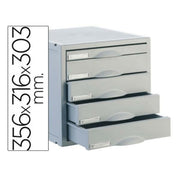 Boite d’archivage Archivo 2000 8405C Gris Aluminium 5 tiroirs