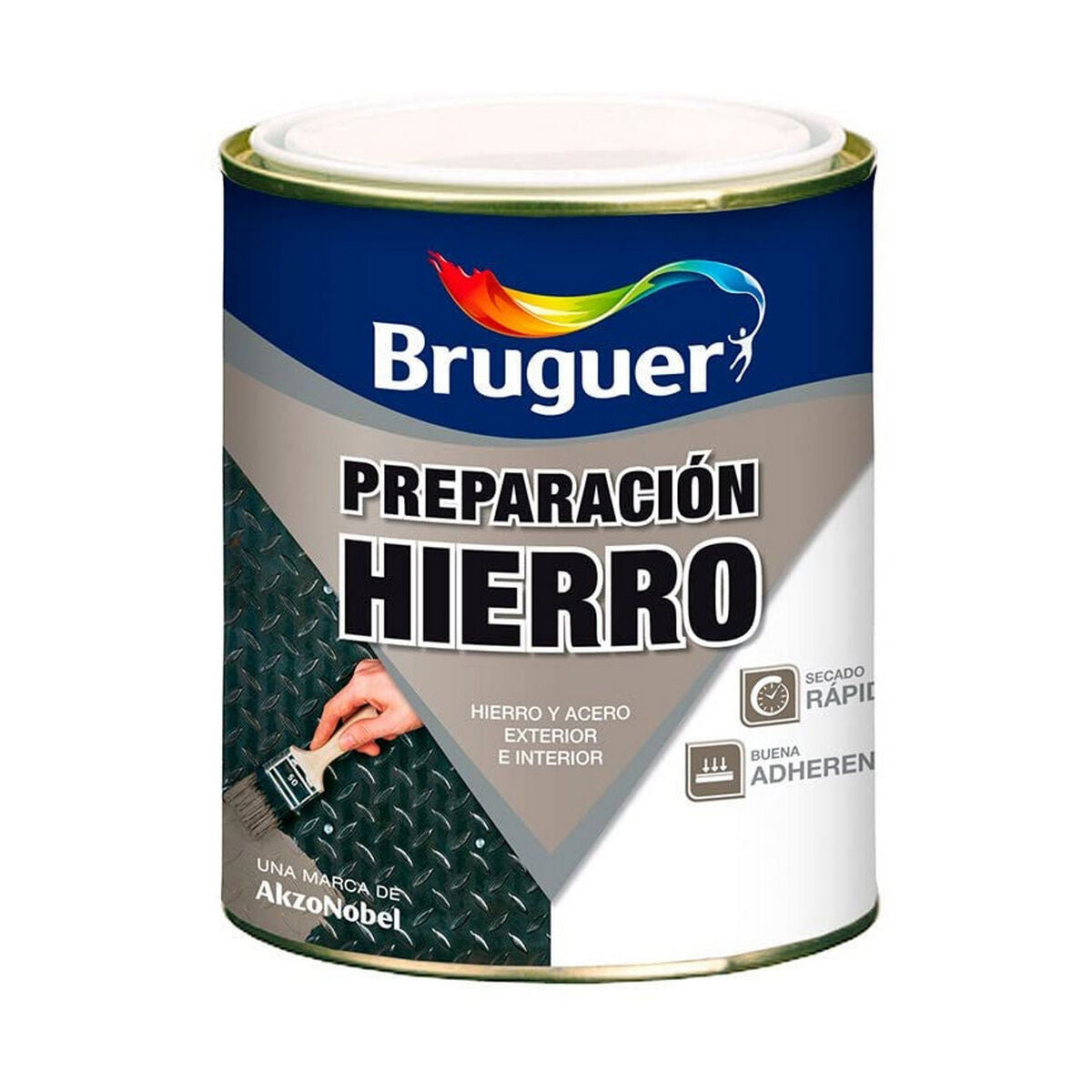 Peinture d'Apprêt Bruguer 5322601  Gris Mat Apprêt Fer Séchage rapide