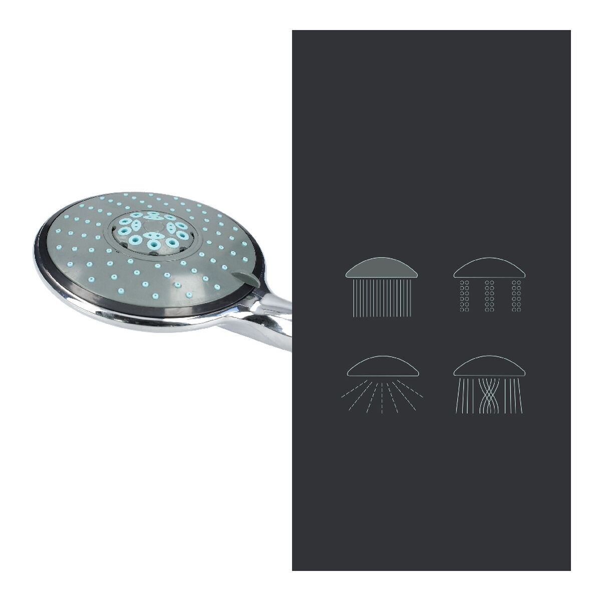 Pomme de douche Fontastock SALLENT Plastique Chrome