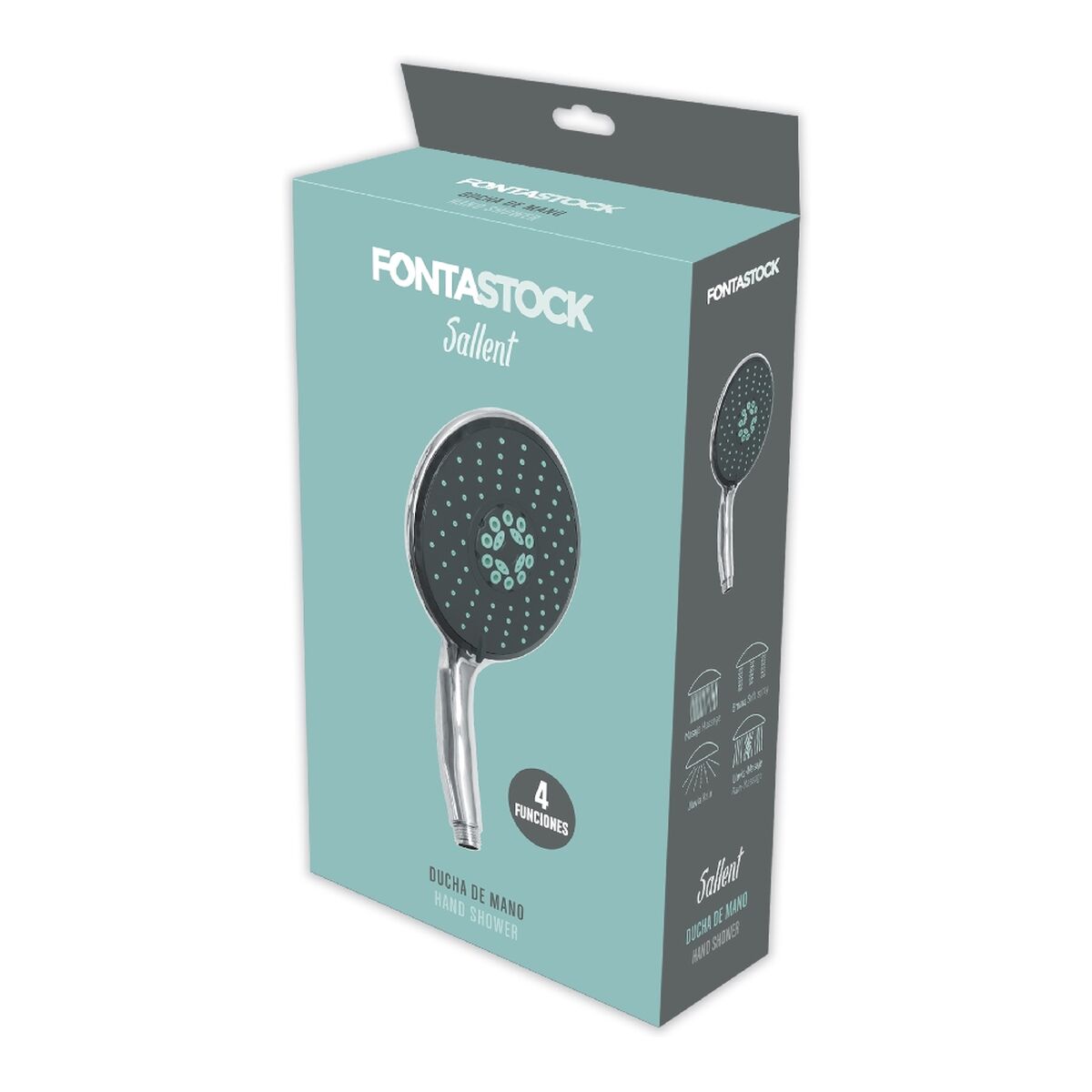 Pomme de douche Fontastock SALLENT Plastique Chrome