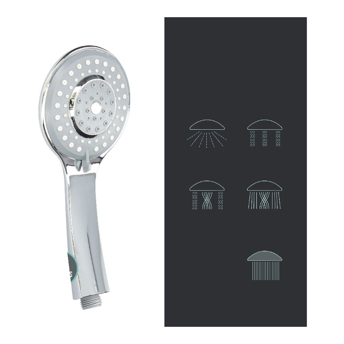 1 douchette avec tube d'écoulement Fontastock Acier inoxydable