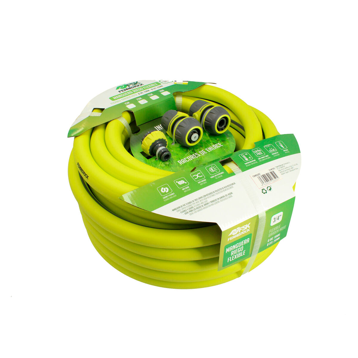 Tuyau d'arrosage Ferrestock 3/4" Polyester 20 m Ø 19 mm Flexible