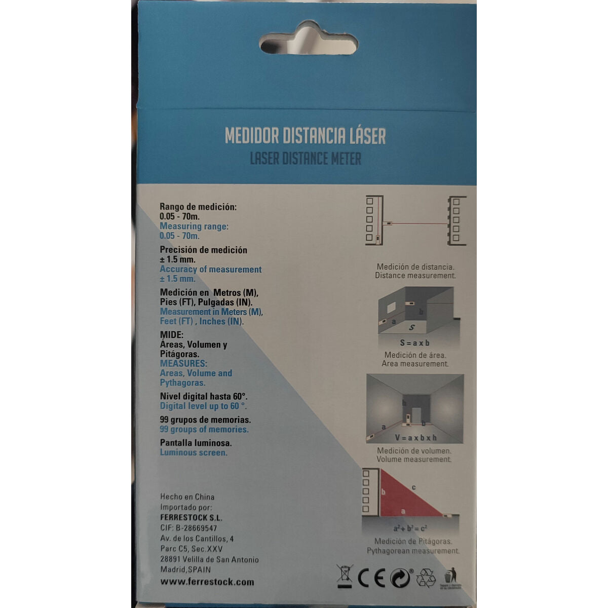 Compteur Ferrestock Laser 70 m