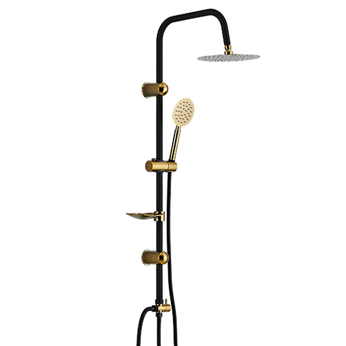 Colonne de douche Fontastock Noir Doré Acier inoxydable ABS Chrome