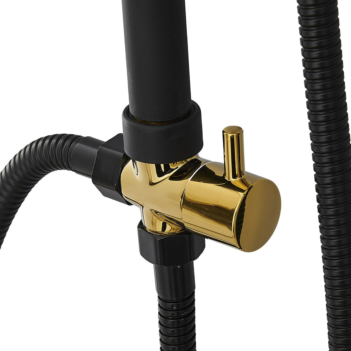 Colonne de douche Fontastock Noir Doré Acier inoxydable ABS Chrome