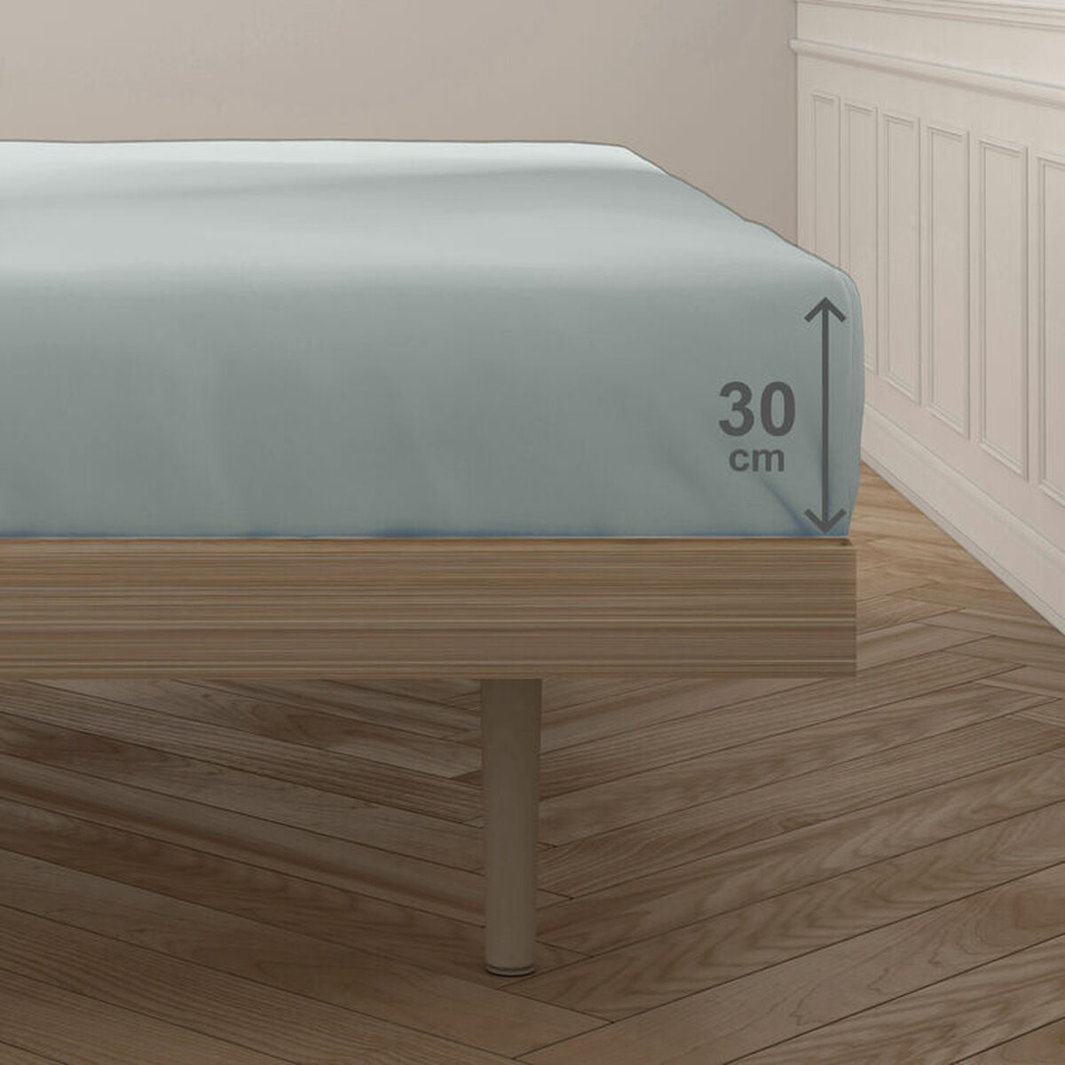 Drap housse Happy Home Mix Colors Gris Lit de 120