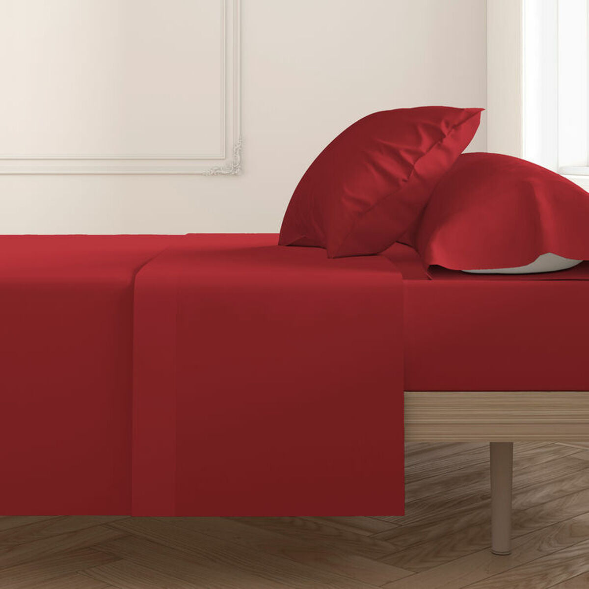 Drap Hosteline Rouge Lit de 120