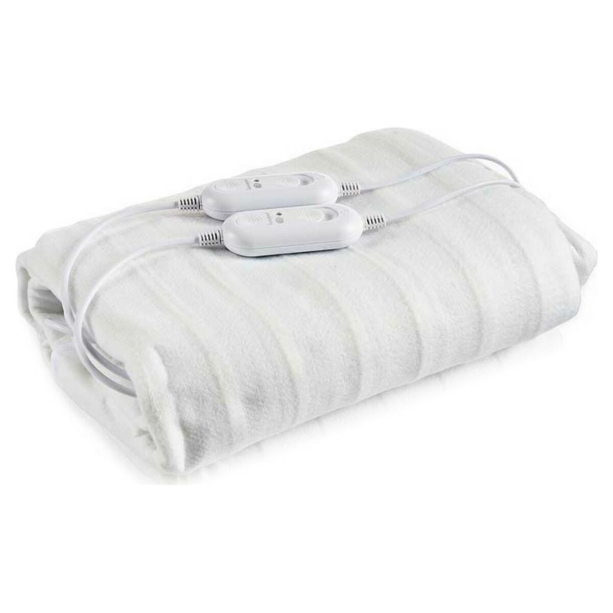 Surmatelas Chauffant Électrique Double Gift Decor Blanc Polyester 140 x 1 x 160 cm Géométrique 2 x 60 W
